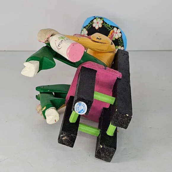 Oaxacan Folk Art Anthropomorphic Goat Man Table Mezcal Bottles Inocencio Vasquez